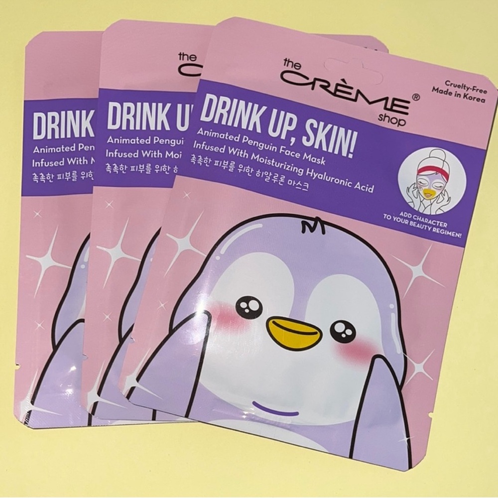 The Creme Shop Pink Penguin Face Mask